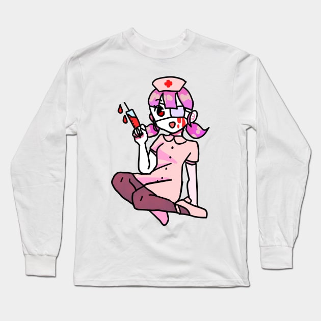 Nurse Horror (Light Ver.) Long Sleeve T-Shirt by pakupiranha